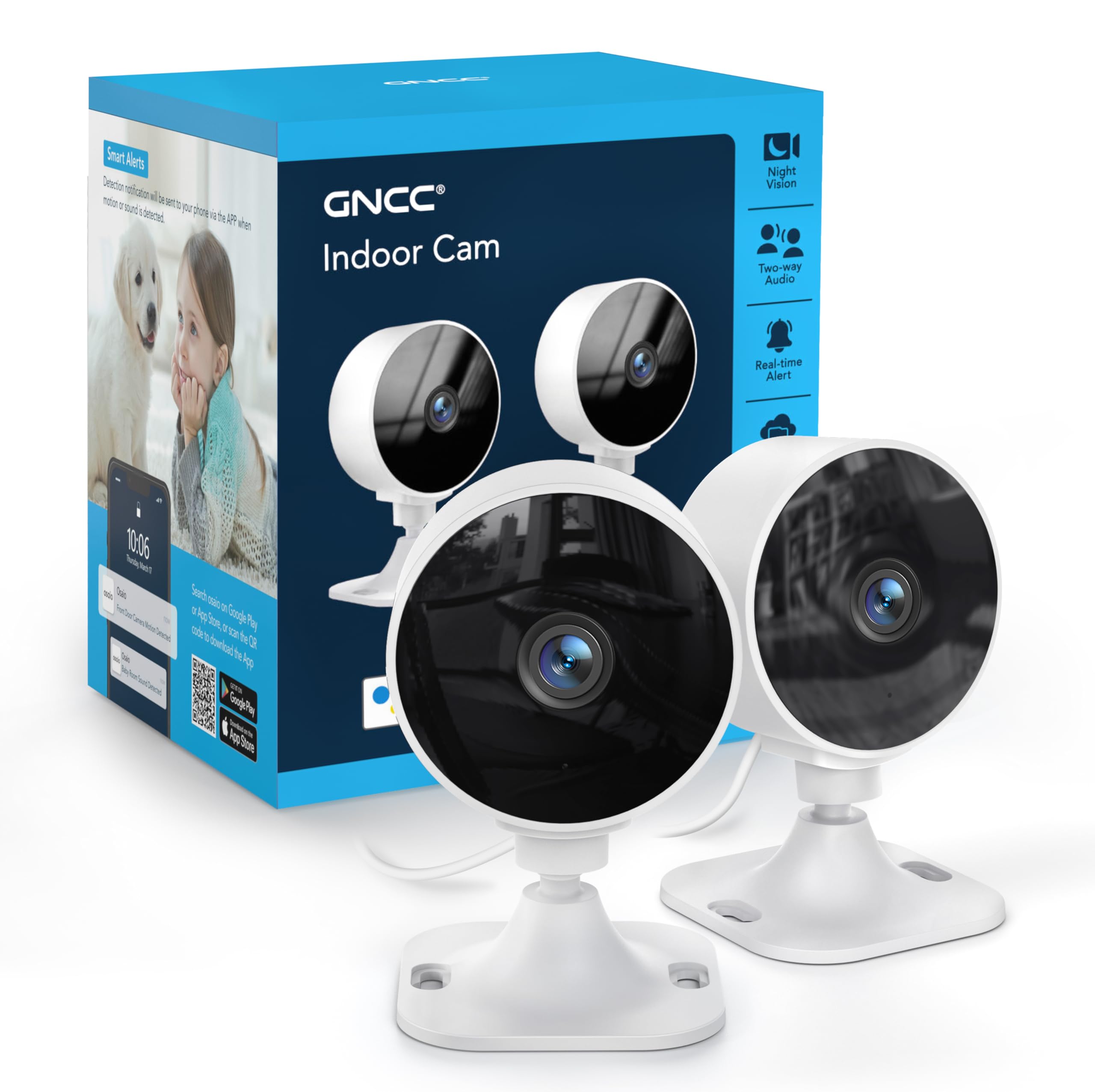 Amazon.com: GNCC 2.4GHz Indoor Security Camera for Home, 1080P